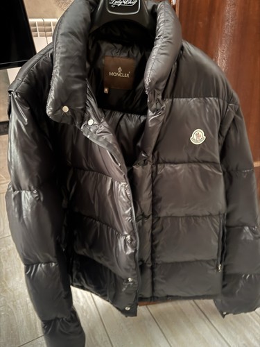 Piumino moncler nero lucido - piumino,