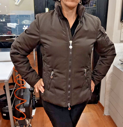 Moncler piumino con vera piuma - vera,
